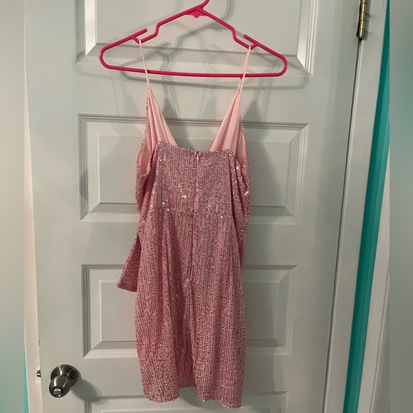 NWOT Double Crazy Pink Sequin Dress Size Medium - Picture 11 of 12
